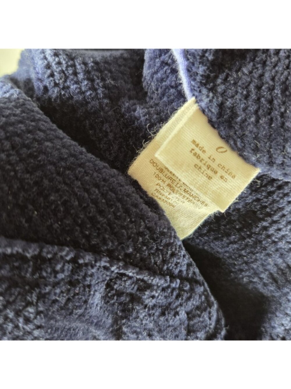 Anthropologie Idra Navy Blue Corduroy Hooded Jacket Size 0 Floral Swirl Lining - Picture 16 of 16